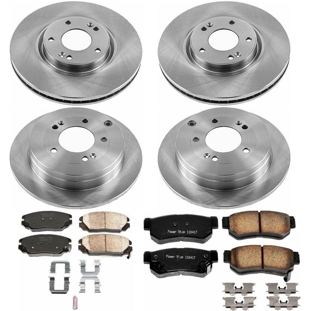 PowerStop KOE4440 - OE Stock Replacement Brake Pad and Rotor Kit