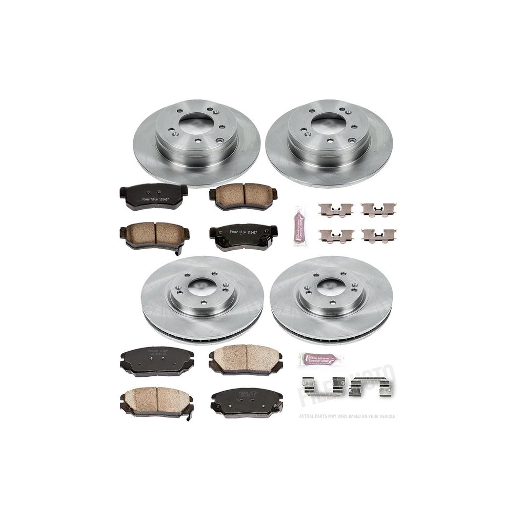 PowerStop KOE4443 - OE Stock Replacement Brake Pad and Rotor Kit