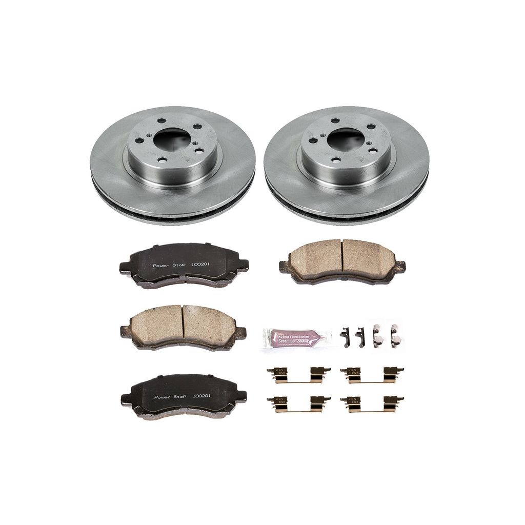 PowerStop KOE445 - OE Stock Replacement Brake Pad and Rotor Kit