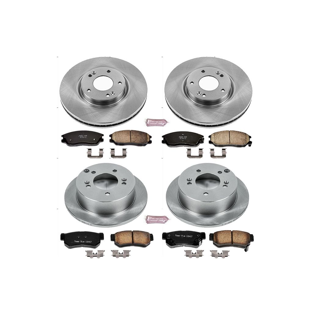 PowerStop KOE4450 - OE Stock Replacement Brake Pad and Rotor Kit
