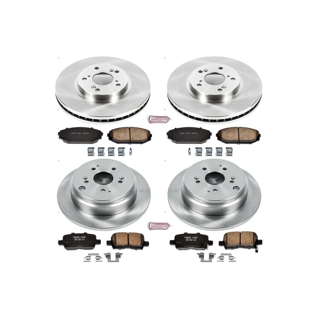 PowerStop KOE4459 - OE Stock Replacement Brake Pad and Rotor Kit