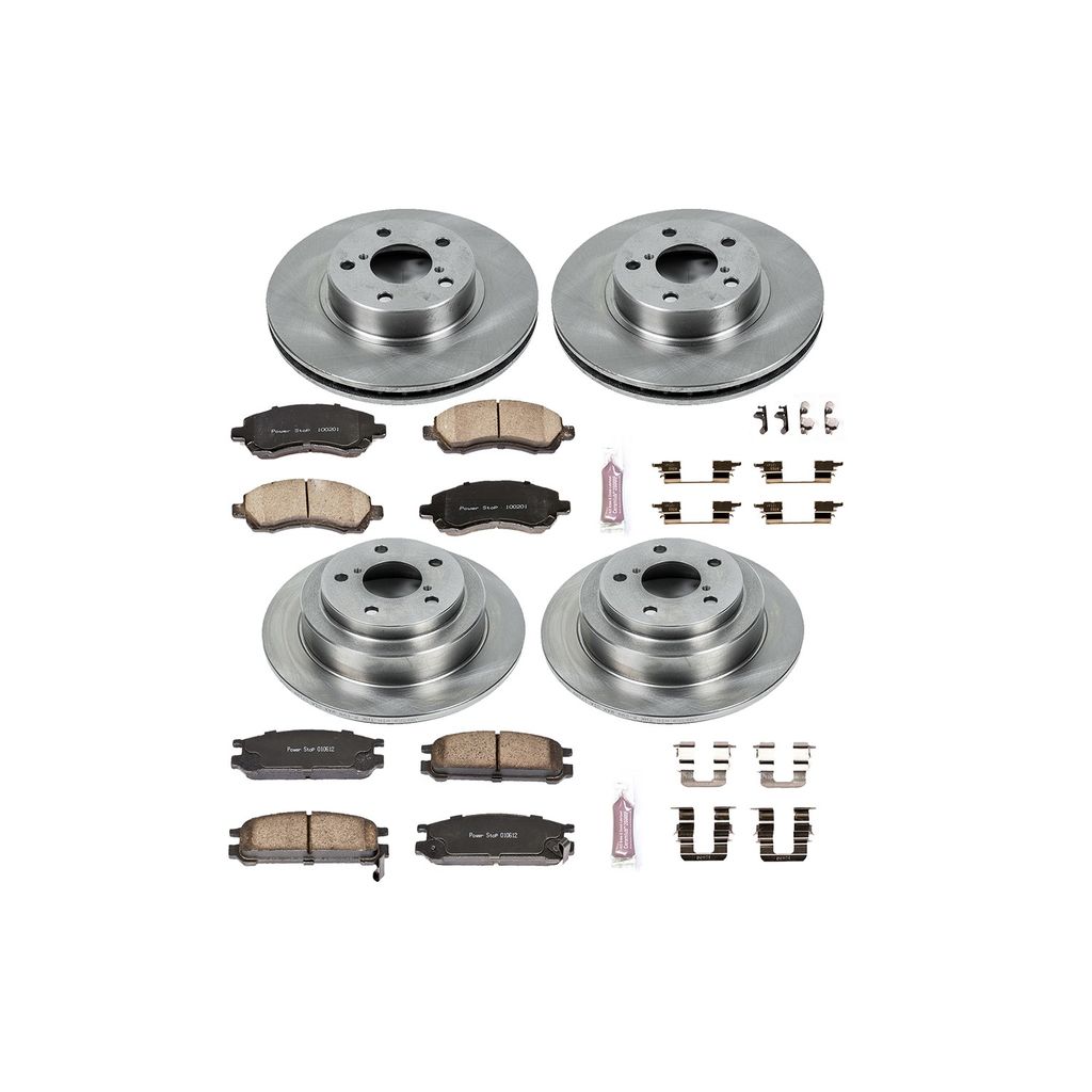 PowerStop KOE446 - OE Stock Replacement Brake Pad and Rotor Kit