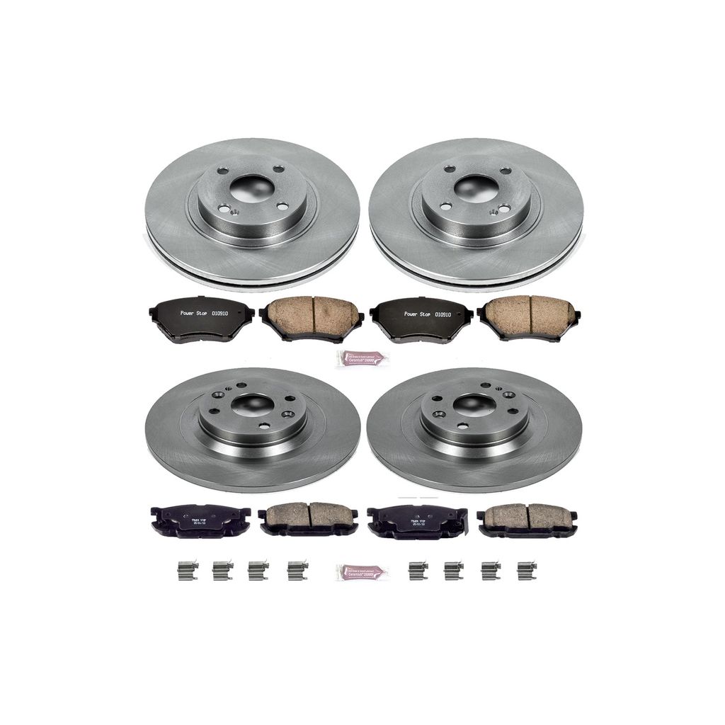 PowerStop KOE4468 - OE Stock Replacement Brake Pad and Rotor Kit