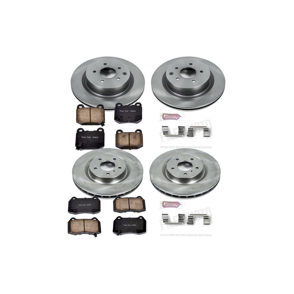 PowerStop KOE4488 - OE Stock Replacement Brake Pad and Rotor Kit