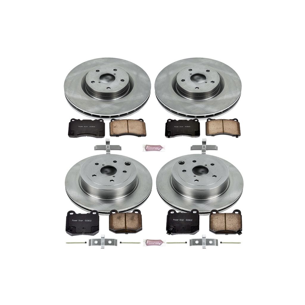 PowerStop KOE4490 - OE Stock Replacement Brake Pad and Rotor Kit