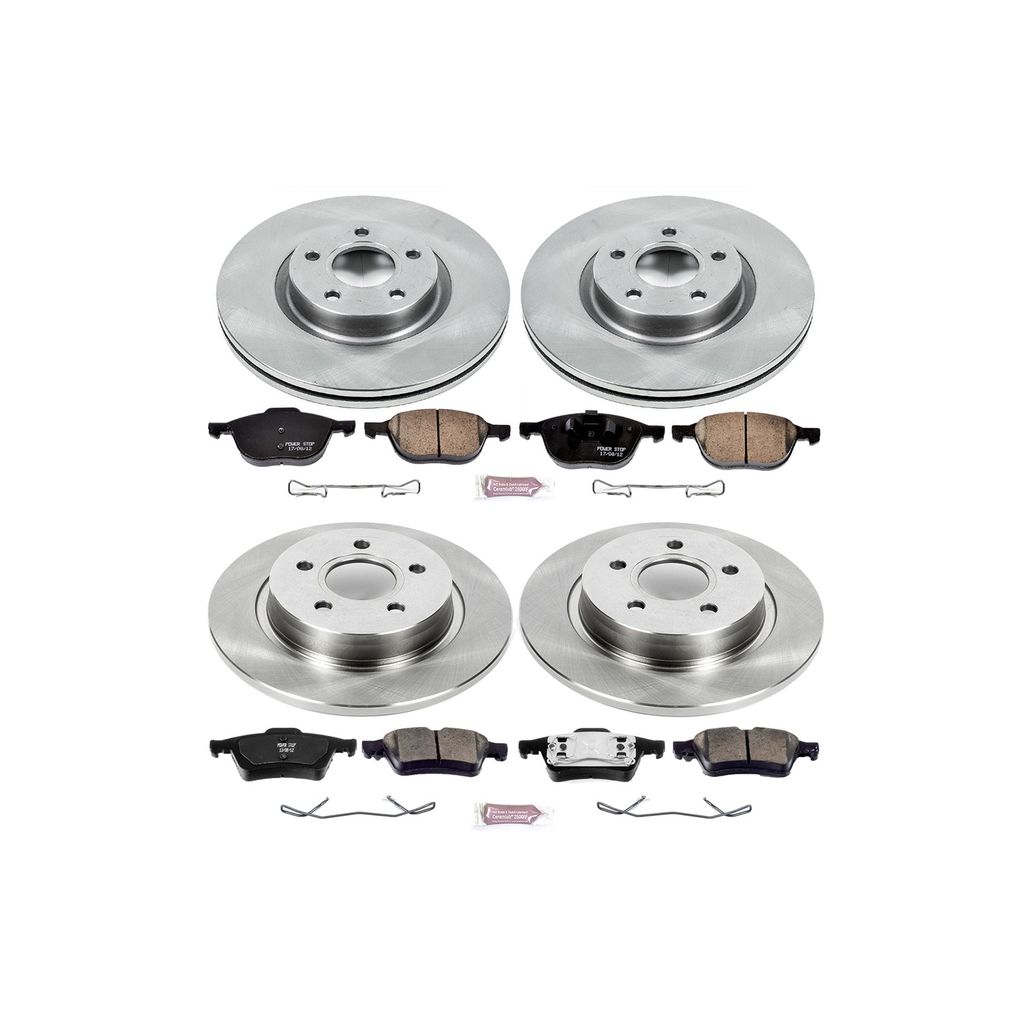 PowerStop KOE4492 - OE Stock Replacement Brake Pad and Rotor Kit