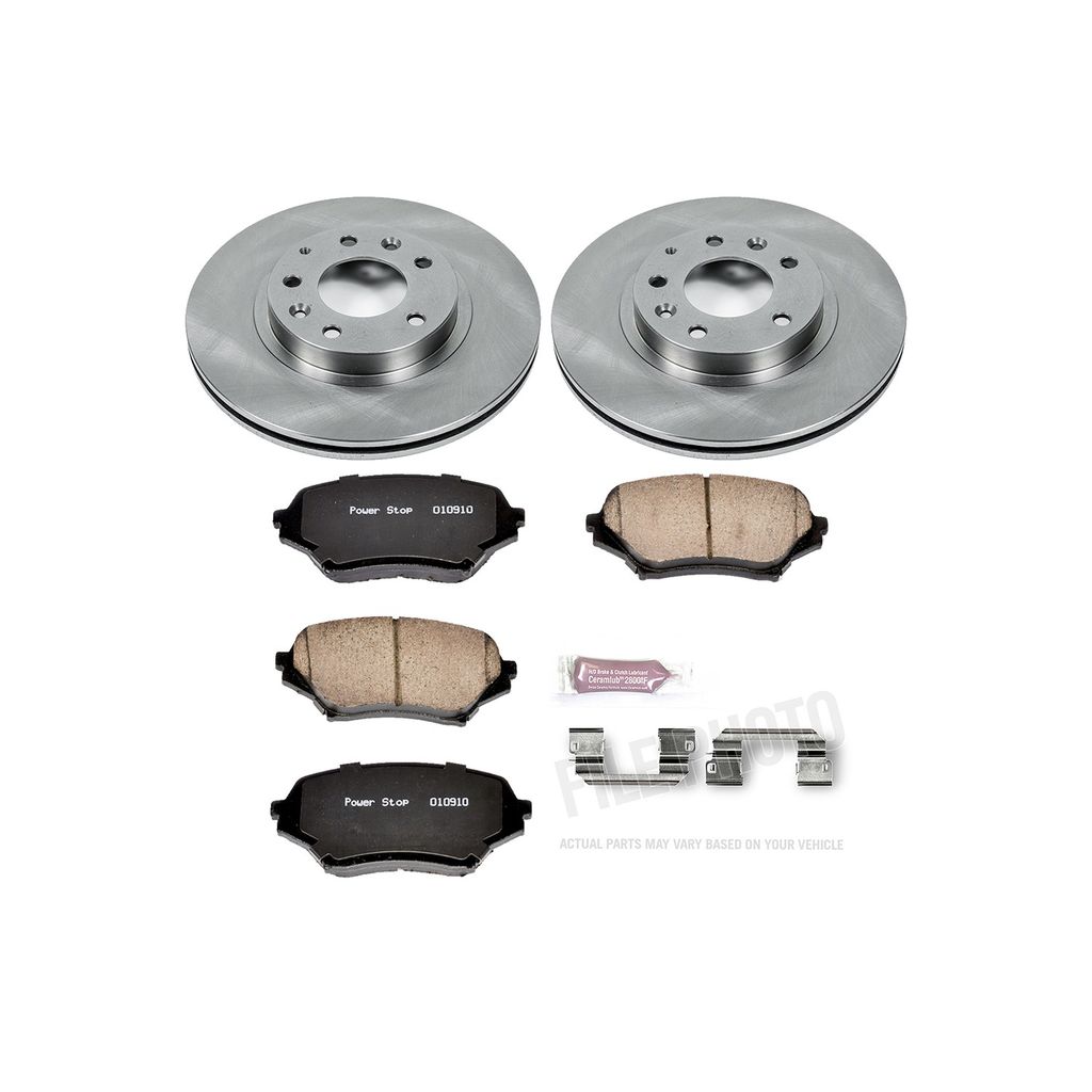 PowerStop KOE4659 - OE Stock Replacement Brake Pad and Rotor Kit