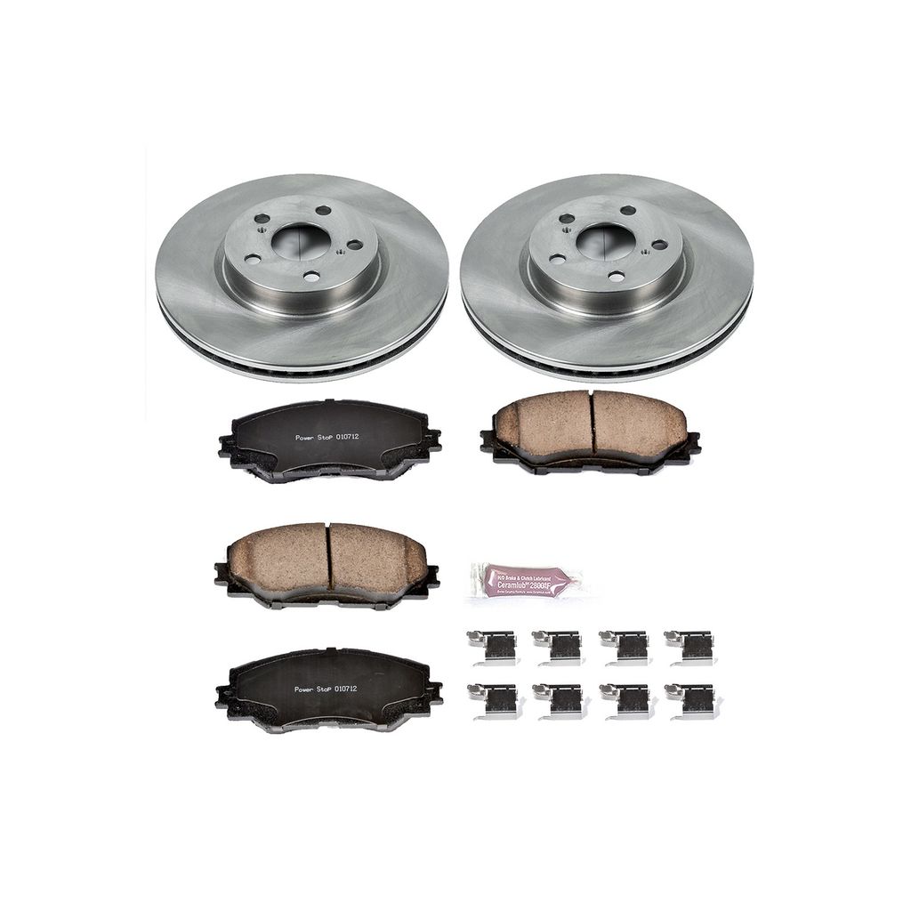 PowerStop KOE4669 - OE Stock Replacement Brake Pad and Rotor Kit