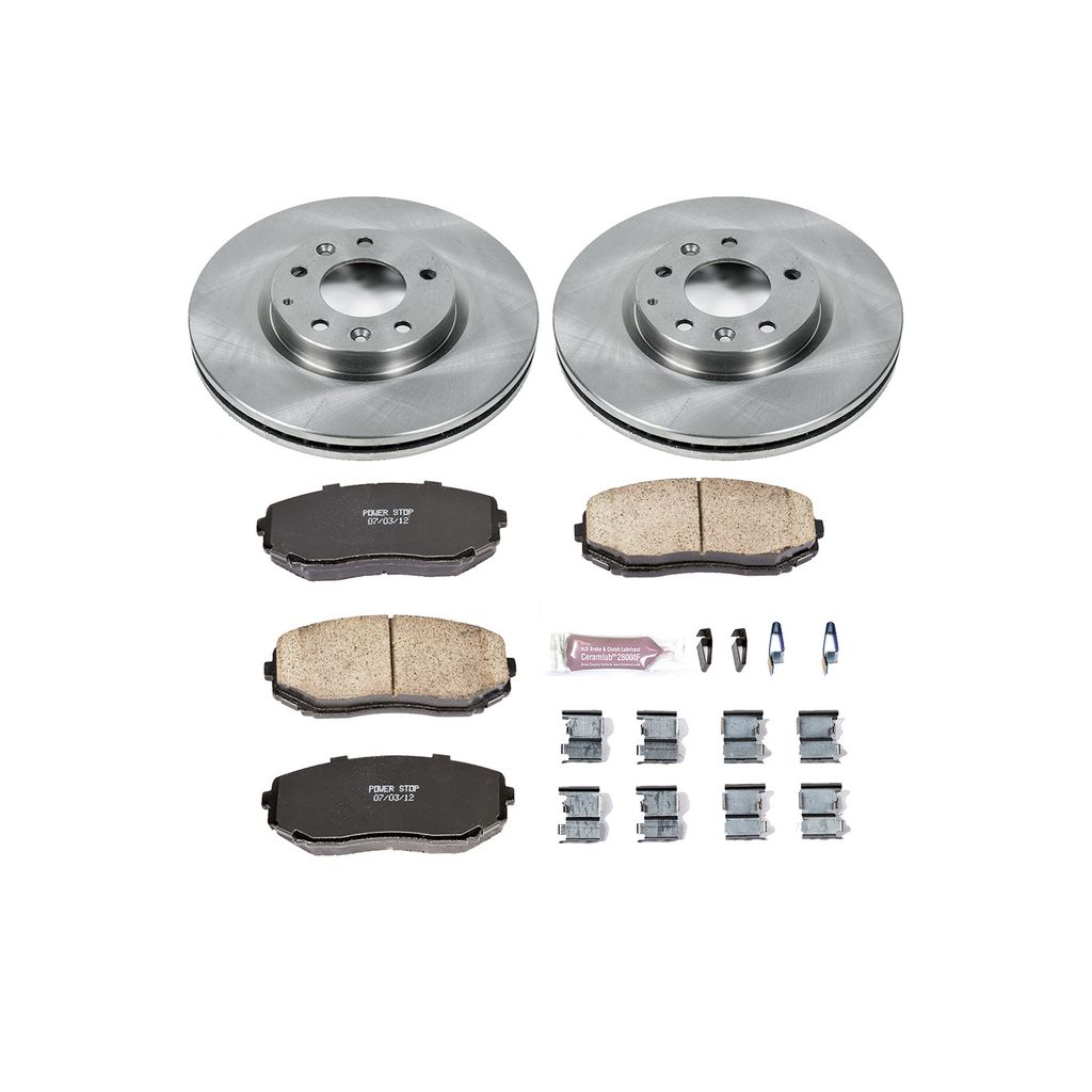 PowerStop KOE4676 - OE Stock Replacement Brake Pad and Rotor Kit