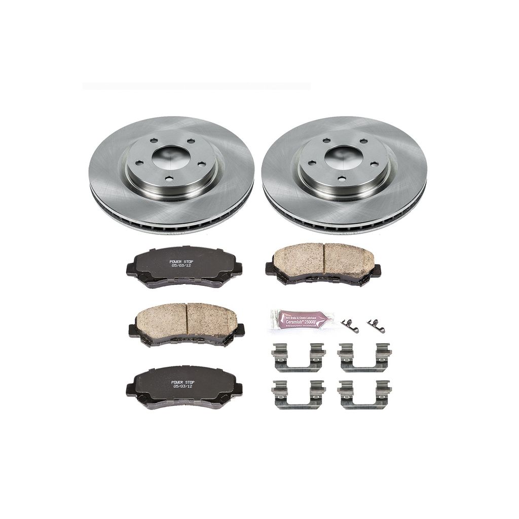 PowerStop KOE4724 - OE Stock Replacement Brake Pad and Rotor Kit