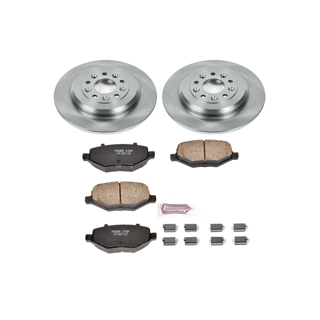 PowerStop KOE4744 - OE Stock Replacement Brake Pad and Rotor Kit