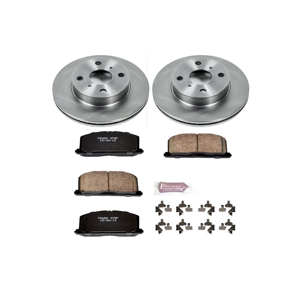 PowerStop KOE4781 - OE Stock Replacement Brake Pad and Rotor Kit