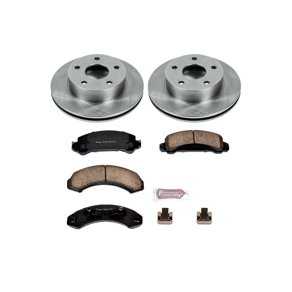 PowerStop KOE4787 - OE Stock Replacement Brake Pad and Rotor Kit