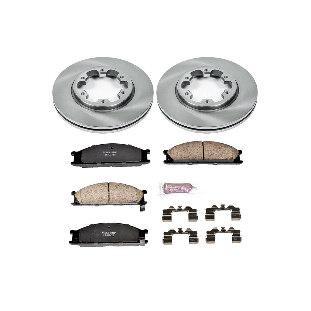 PowerStop KOE4837 - OE Stock Replacement Brake Pad and Rotor Kit