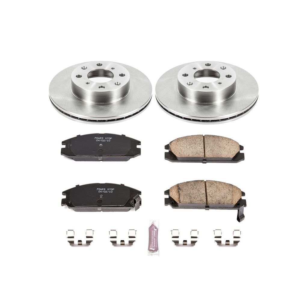 PowerStop KOE4839 - OE Stock Replacement Brake Pad and Rotor Kit