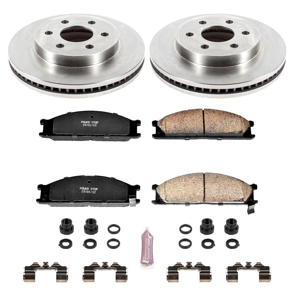 PowerStop KOE4870 - OE Stock Replacement Brake Pad and Rotor Kit