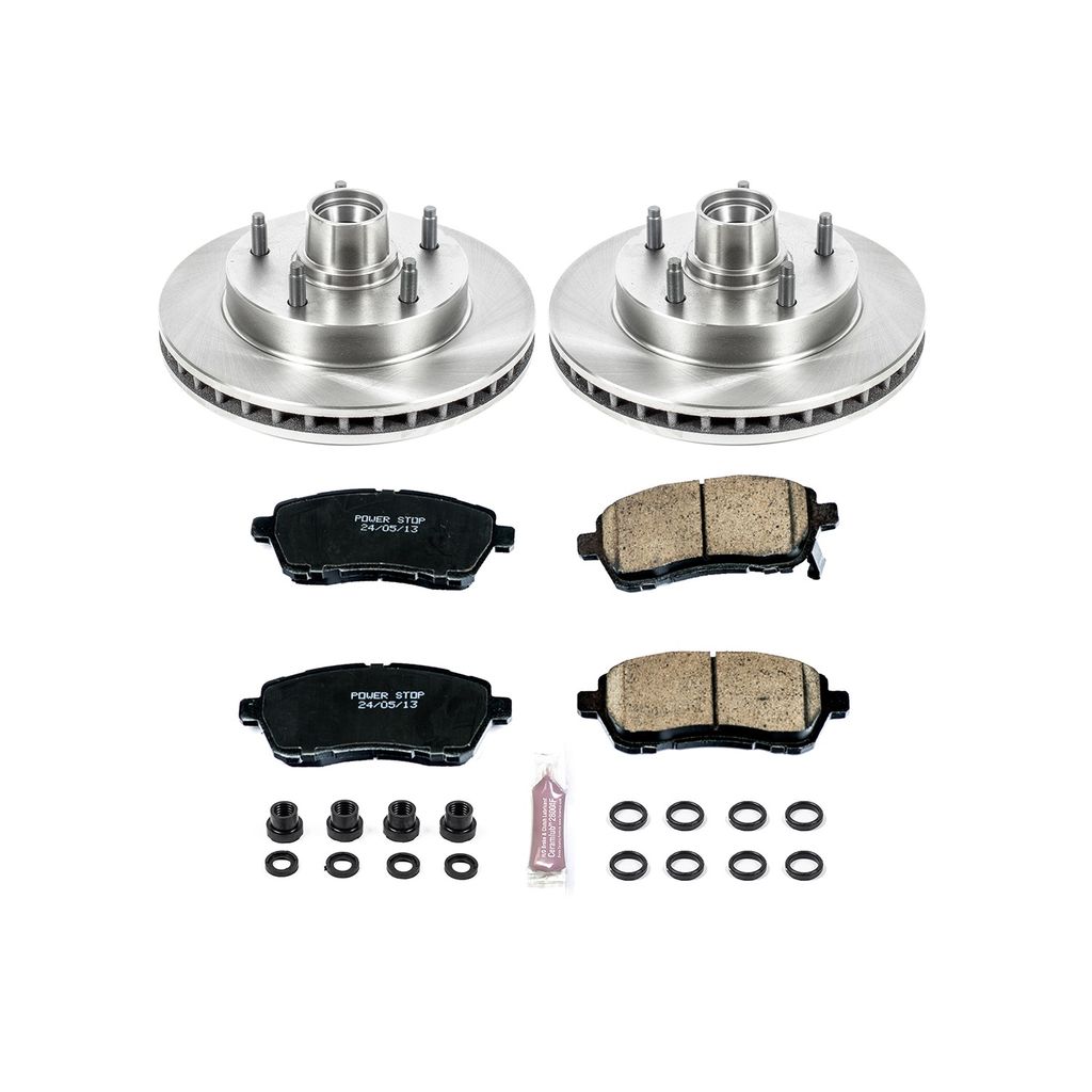 PowerStop KOE4875 - OE Stock Replacement Brake Pad and Rotor Kit