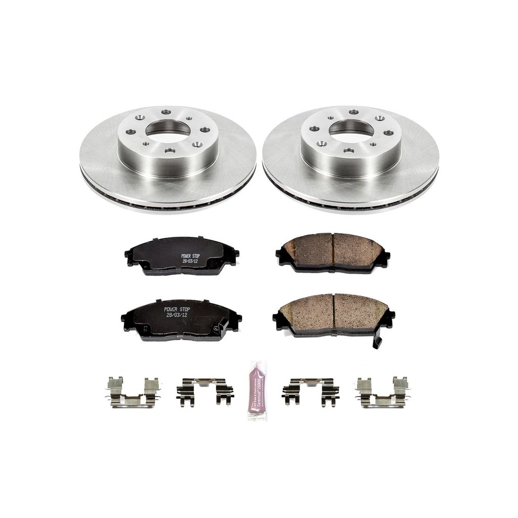 PowerStop KOE4880 - OE Stock Replacement Brake Pad and Rotor Kit