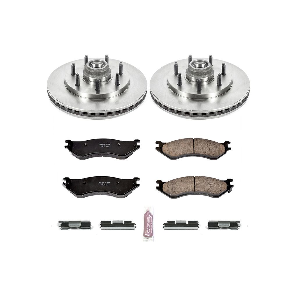 PowerStop KOE5138 - OE Stock Replacement Brake Pad and Rotor Kit