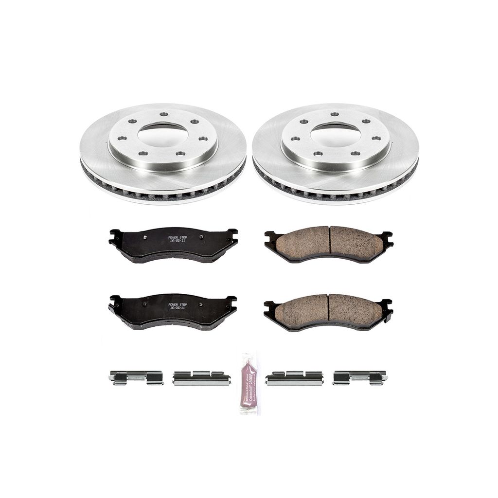 PowerStop KOE5139 - OE Stock Replacement Brake Pad and Rotor Kit