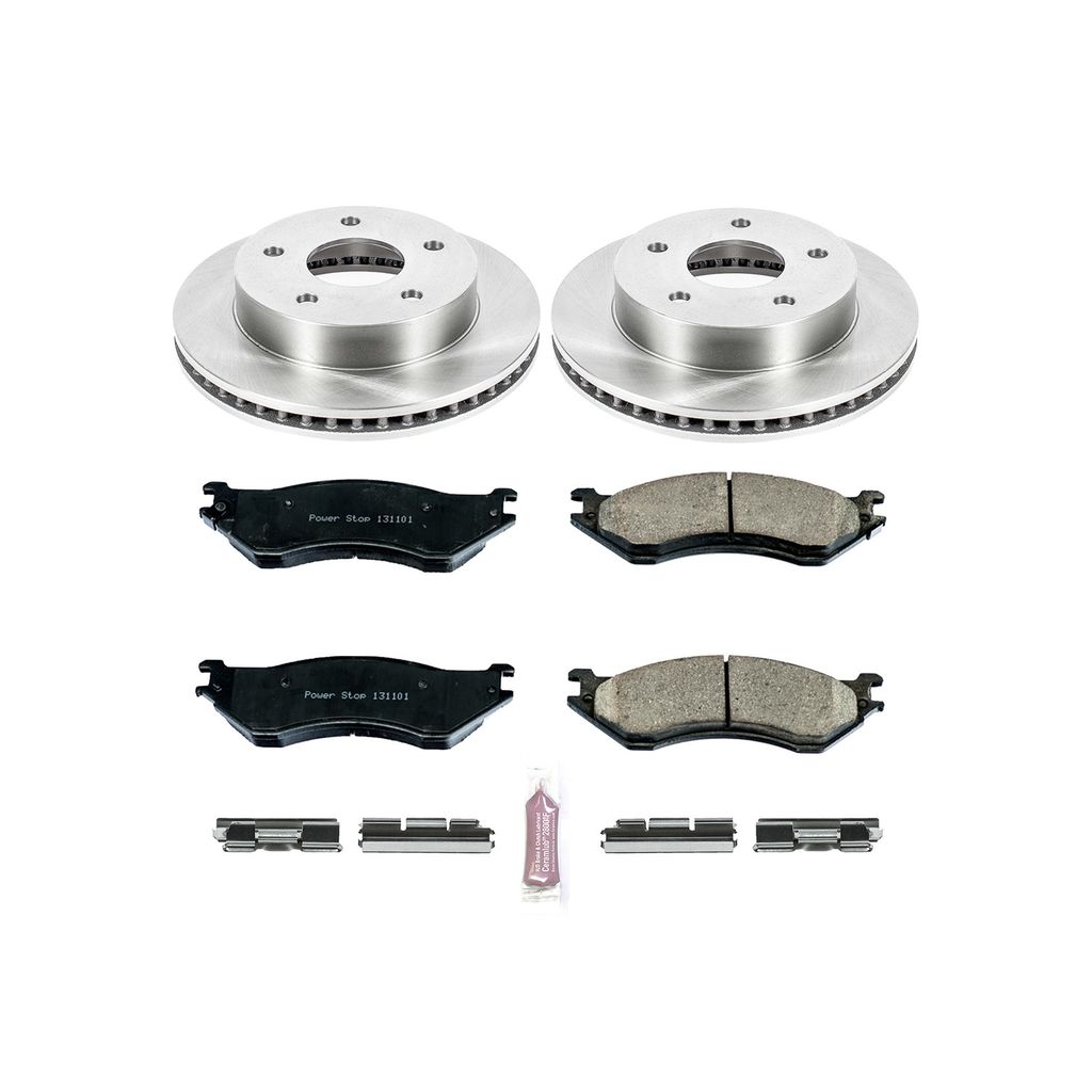 PowerStop KOE5142 - OE Stock Replacement Brake Pad and Rotor Kit