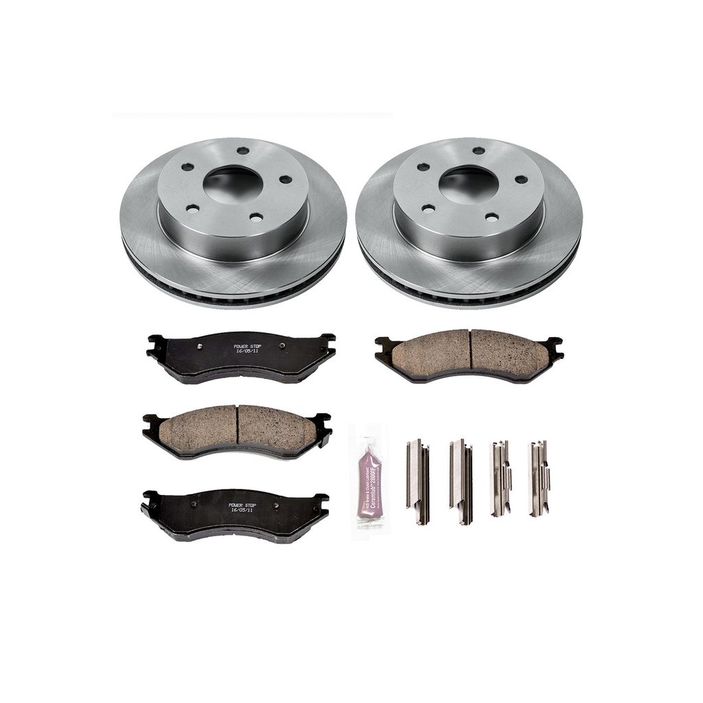 PowerStop KOE5143 - OE Stock Replacement Brake Pad and Rotor Kit