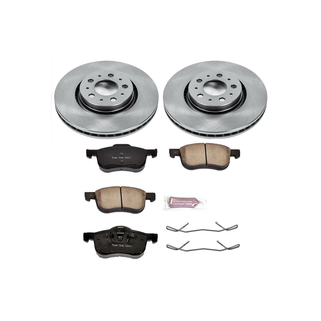 PowerStop KOE5193 - OE Stock Replacement Brake Pad and Rotor Kit