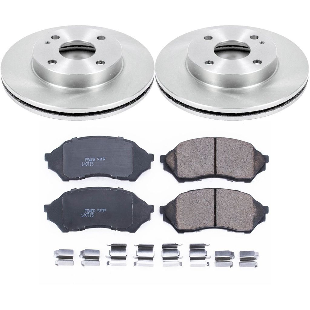 PowerStop KOE5202 - OE Stock Replacement Brake Pad and Rotor Kit