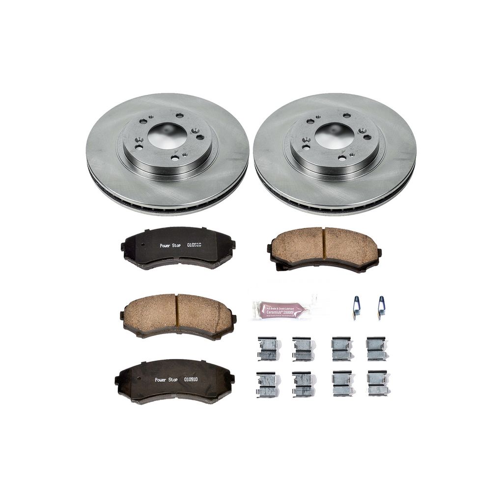 PowerStop KOE5258 - OE Stock Replacement Brake Pad and Rotor Kit