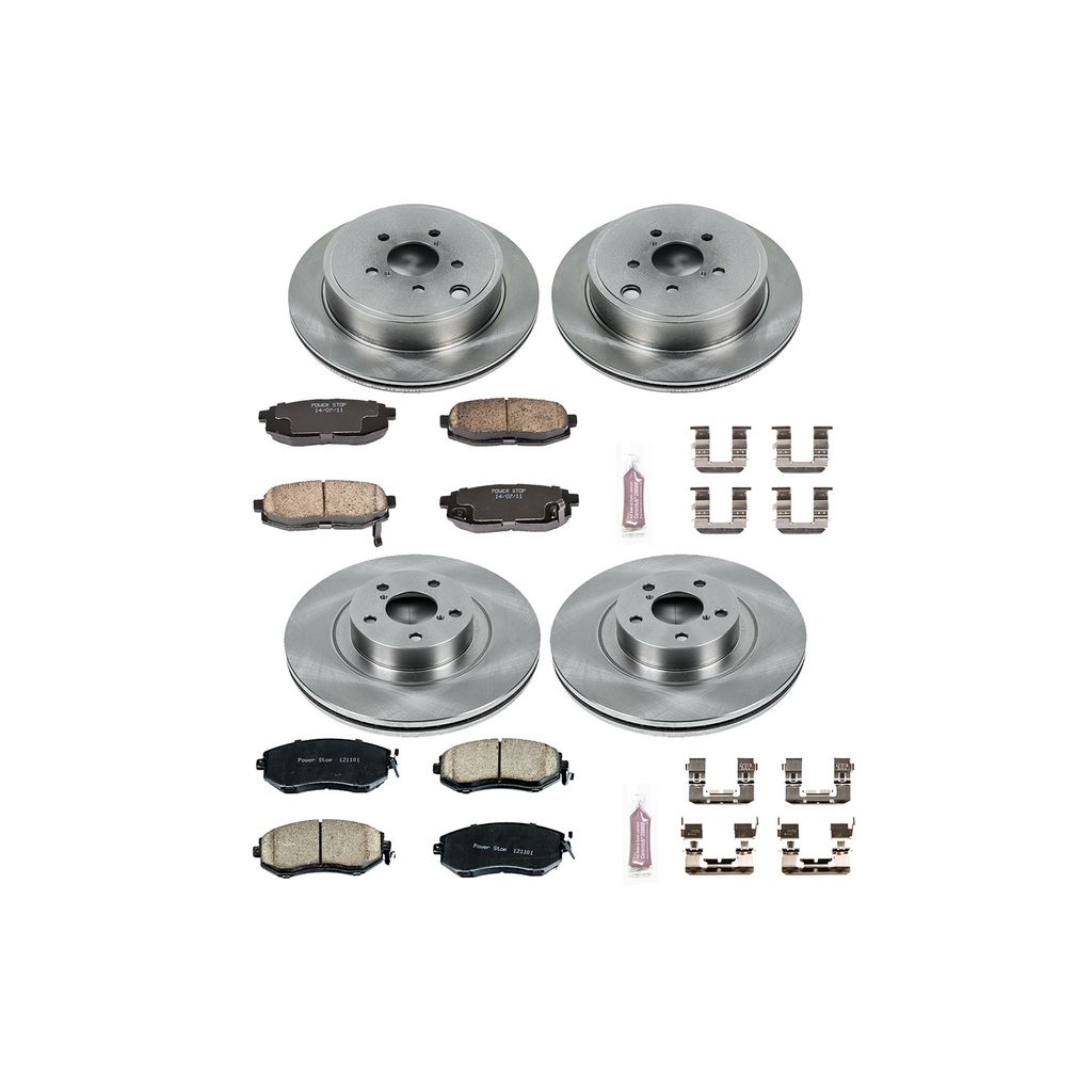 PowerStop KOE6164 - OE Stock Replacement Brake Pad and Rotor Kit