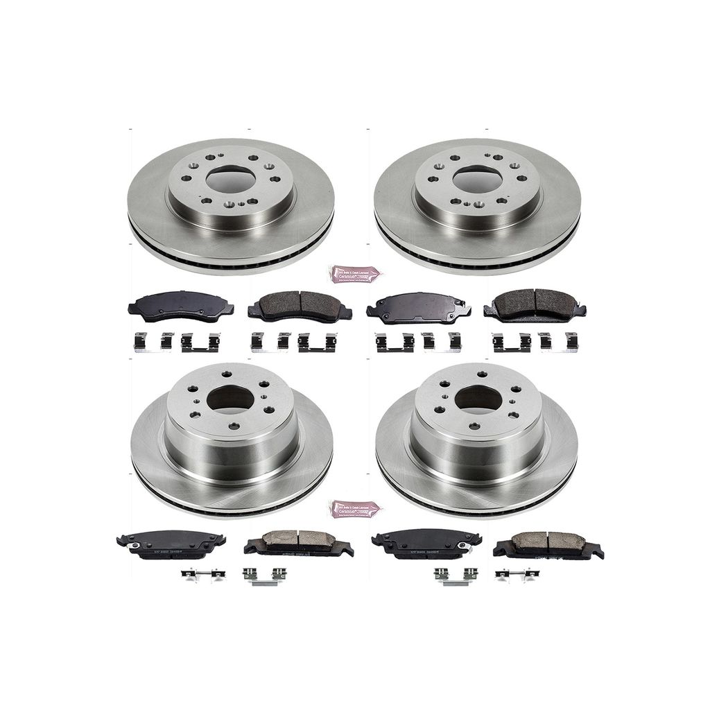 PowerStop KOE6560 - OE Stock Replacement Brake Pad and Rotor Kit