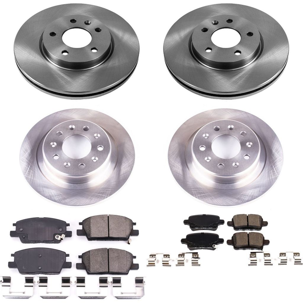 PowerStop KOE7564 - OE Stock Replacement Brake Pad and Rotor Kit