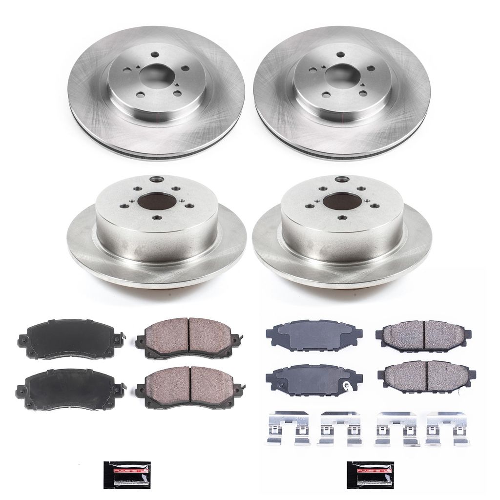 PowerStop KOE7927 - OE Stock Replacement Brake Pad and Rotor Kit