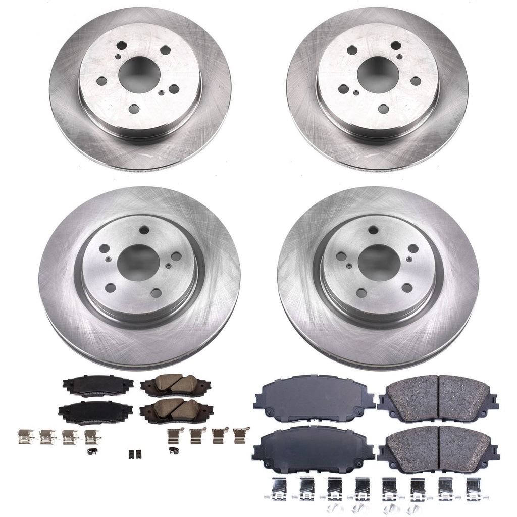 PowerStop KOE8348 - OE Stock Replacement Brake Pad and Rotor Kit