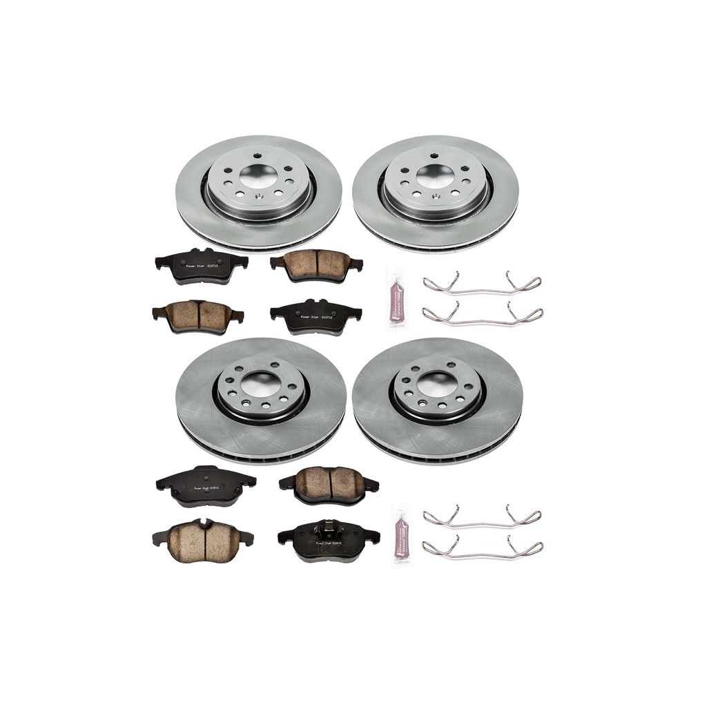 PowerStop KOE986 - OE Stock Replacement Brake Pad and Rotor Kit