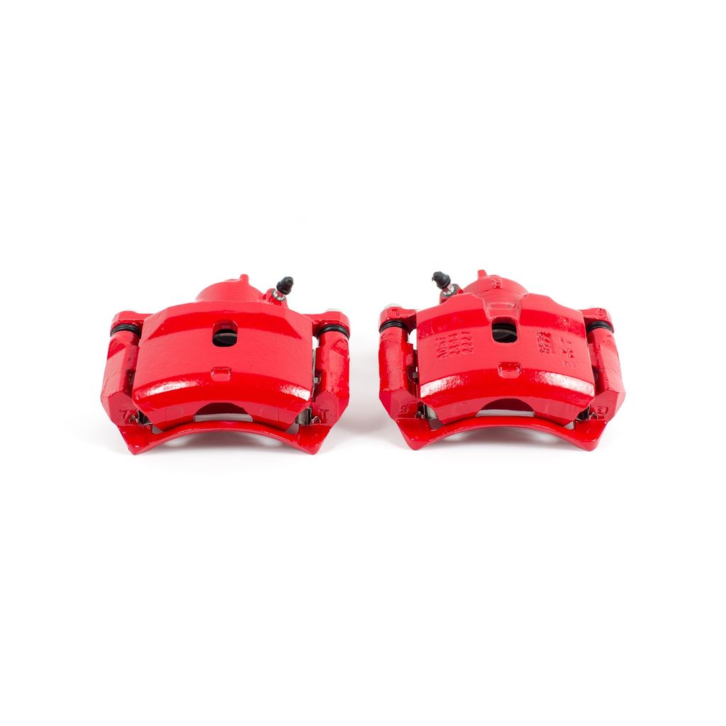 PowerStop S1334 - Disc Brake Caliper Set, Red, Powdercoated with Bracket