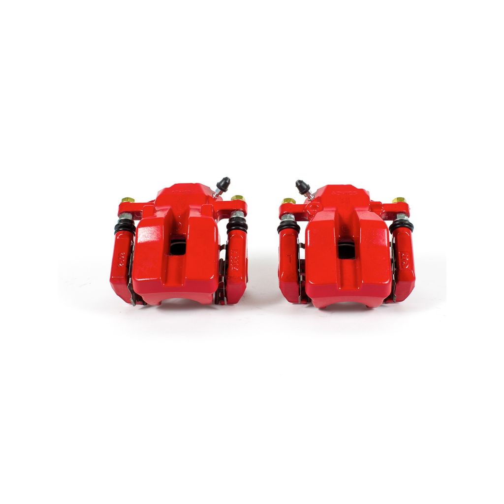 PowerStop S3192 - Disc Brake Caliper Set, Red, Powdercoated with Bracket