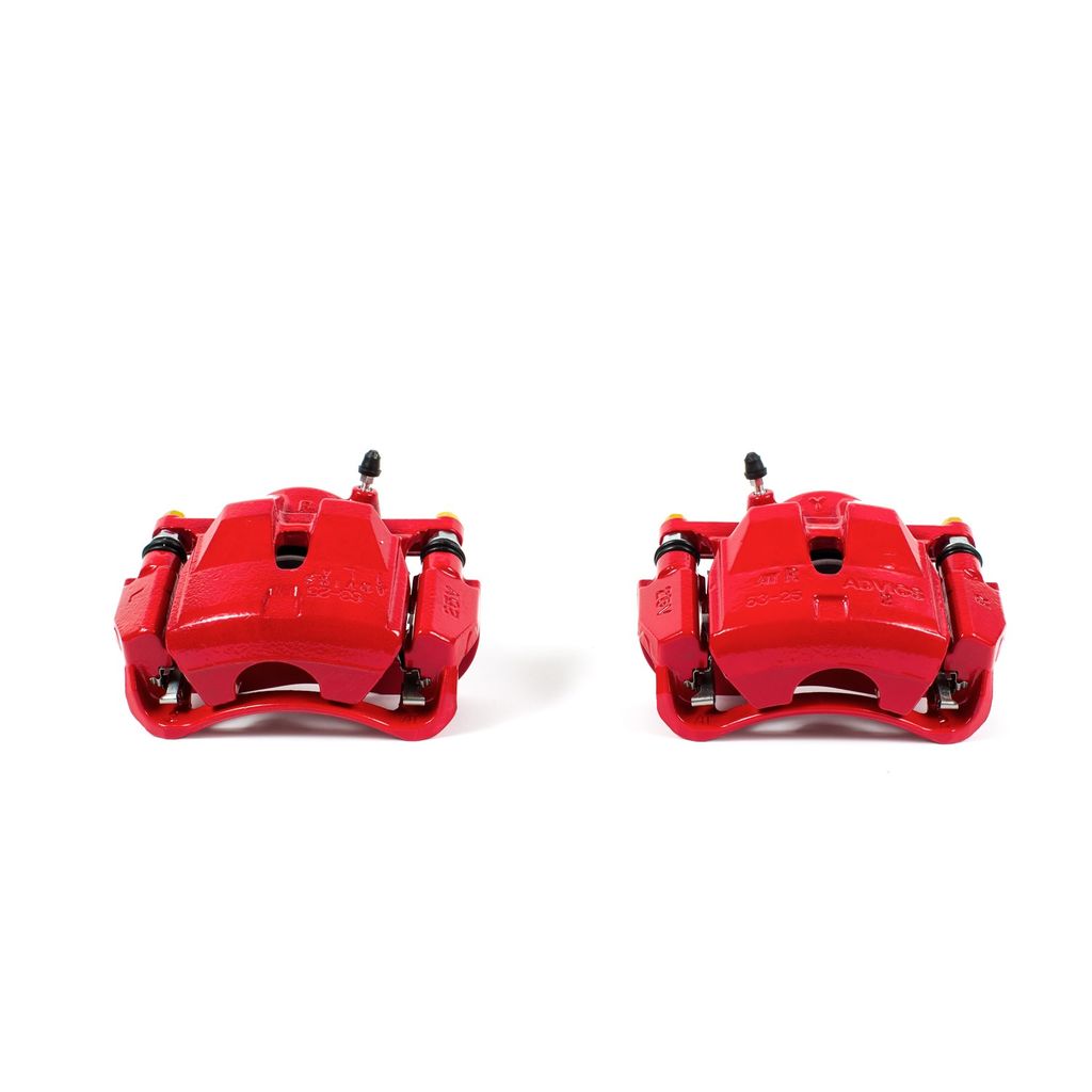 PowerStop S3196 - Disc Brake Caliper Set, Red, Powdercoated with Bracket