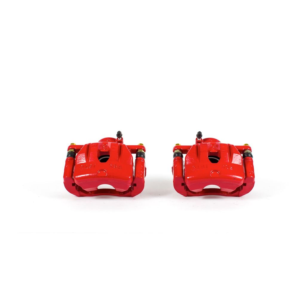 PowerStop S3248 - Disc Brake Caliper Set, Red, Powdercoated with Bracket