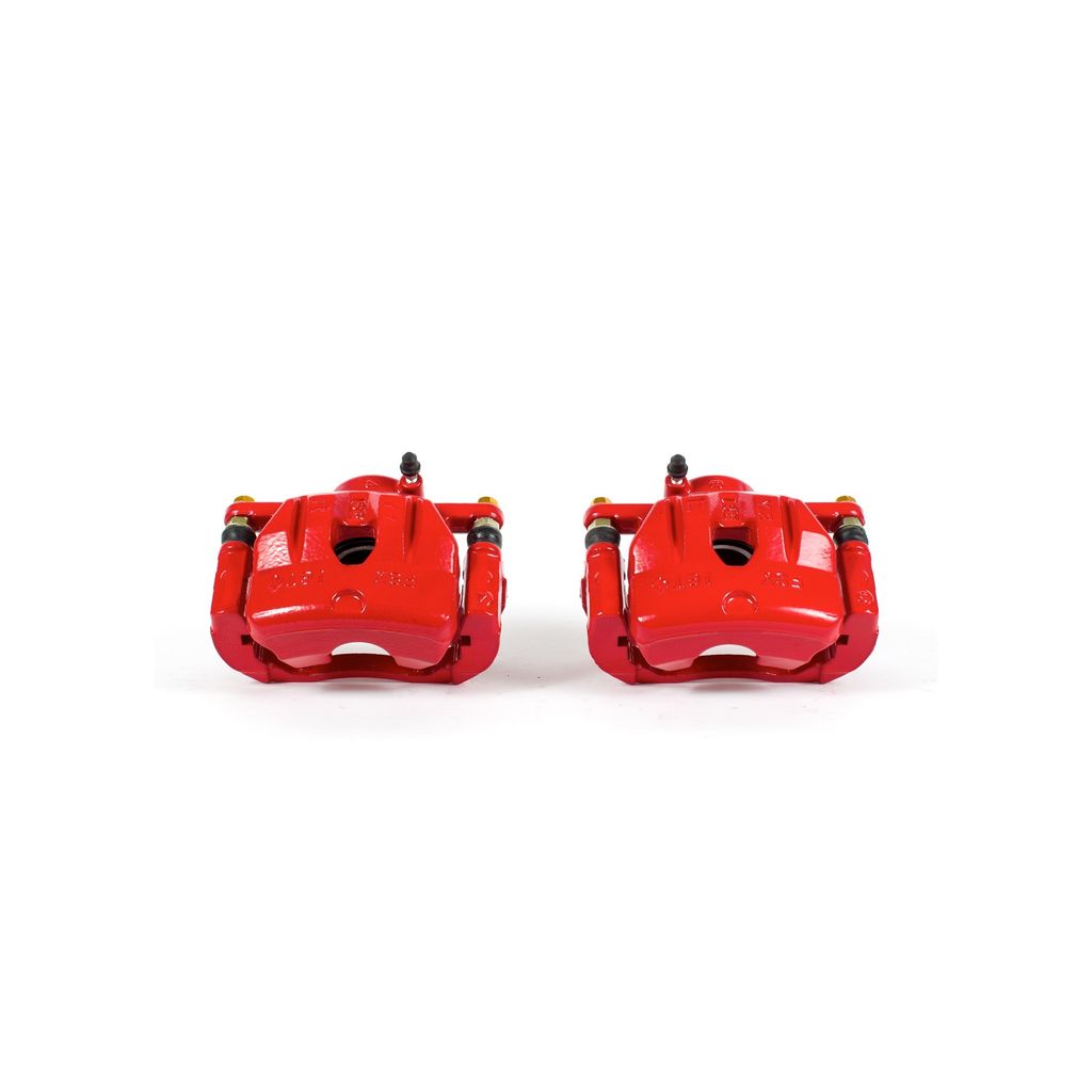 PowerStop S3248A - Disc Brake Caliper Set, Red, Powdercoated with Bracket