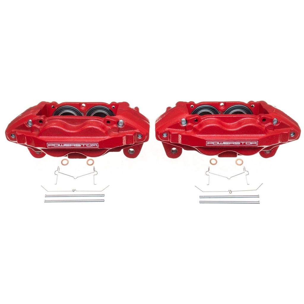 PowerStop S3274 - Disc Brake Caliper Set, Red, Powdercoated