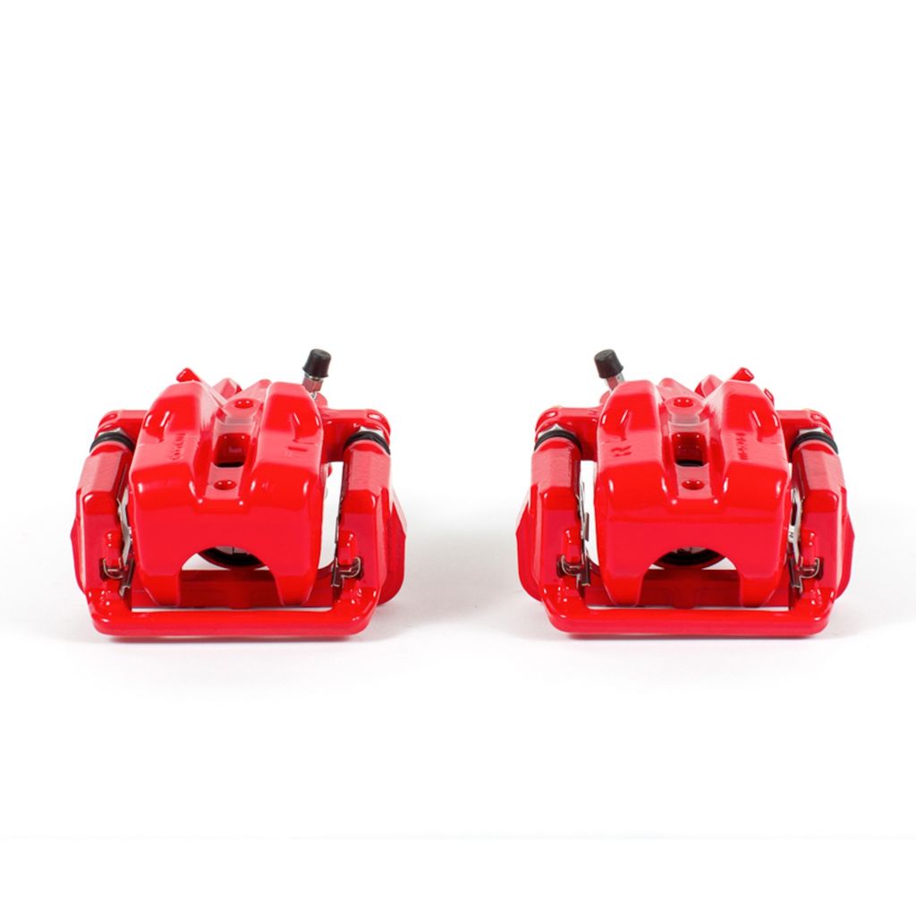 PowerStop S3322 - Disc Brake Caliper Set, Red, Powdercoated with Bracket
