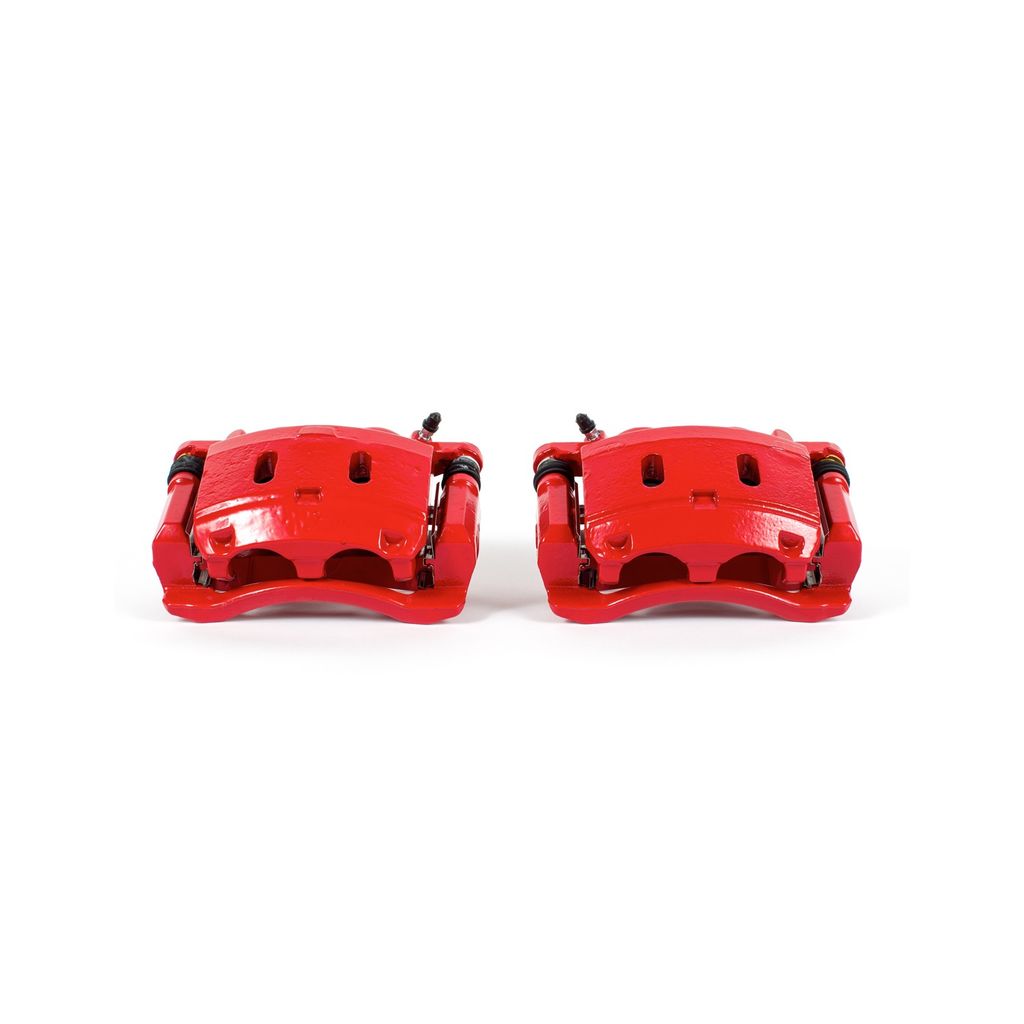 PowerStop S3338 - Disc Brake Caliper Set, Red, Powdercoated with Bracket
