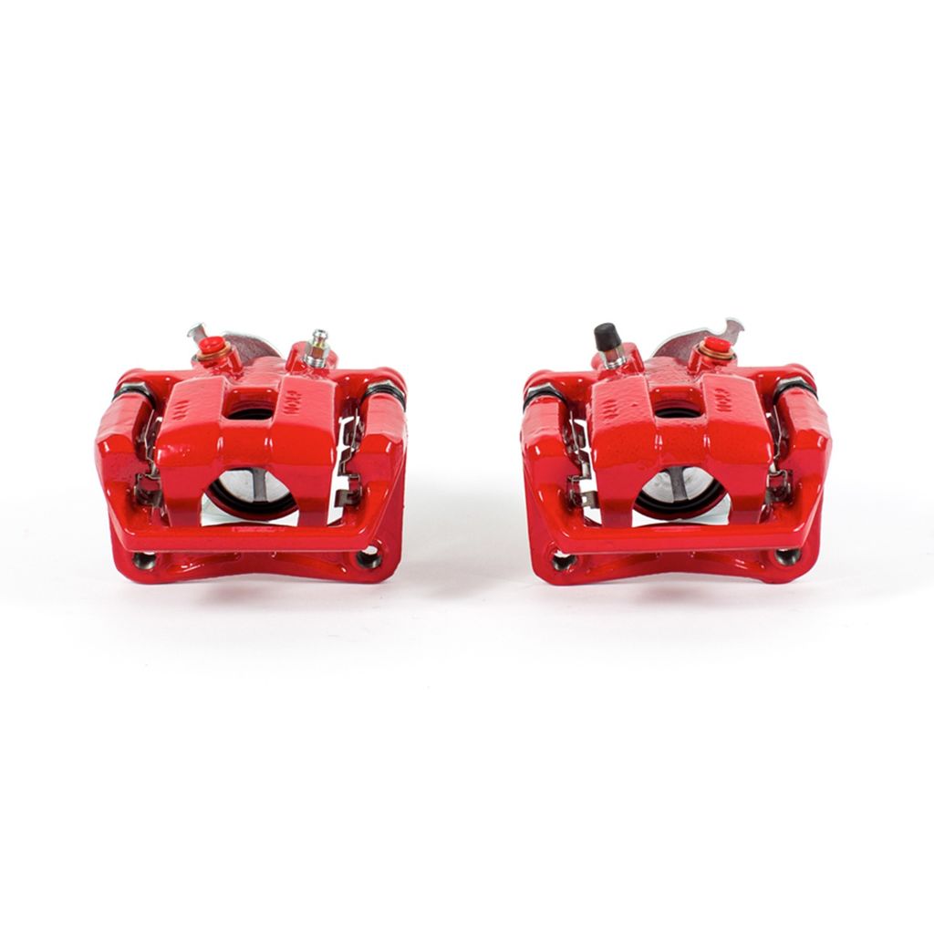 PowerStop S3358 - Disc Brake Caliper Set, Red, Powdercoated with Bracket