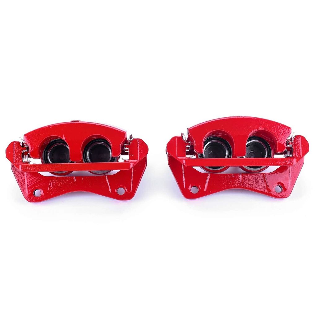 PowerStop S3826 - Disc Brake Caliper Set, Red, Powdercoated with Bracket