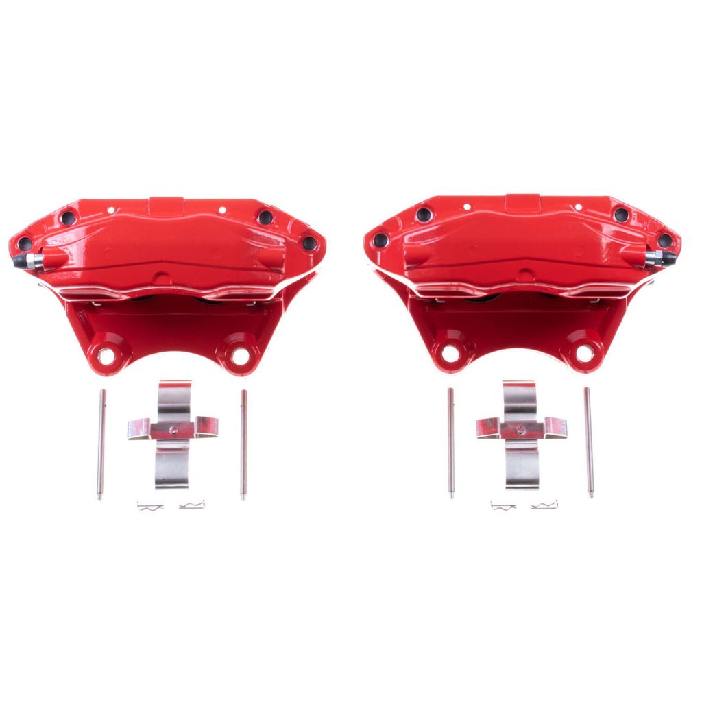 PowerStop S3858 - Disc Brake Caliper Set, Red, Powdercoated