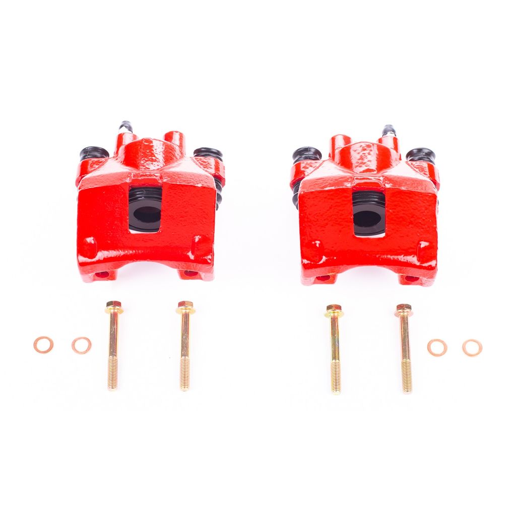 PowerStop S4398 - Disc Brake Caliper Set, Red, Powdercoated