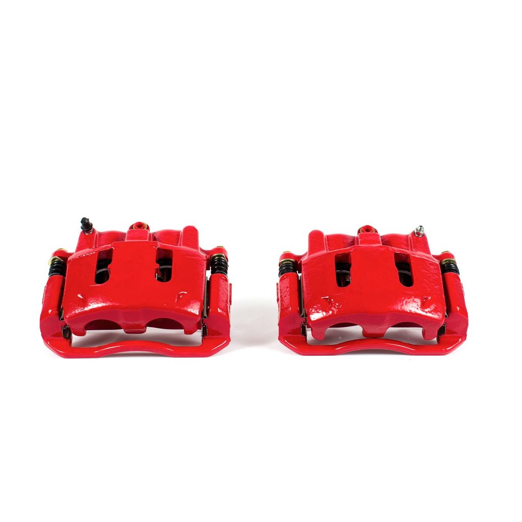PowerStop S4606A - Disc Brake Caliper Set, Red, Powdercoated with Bracket