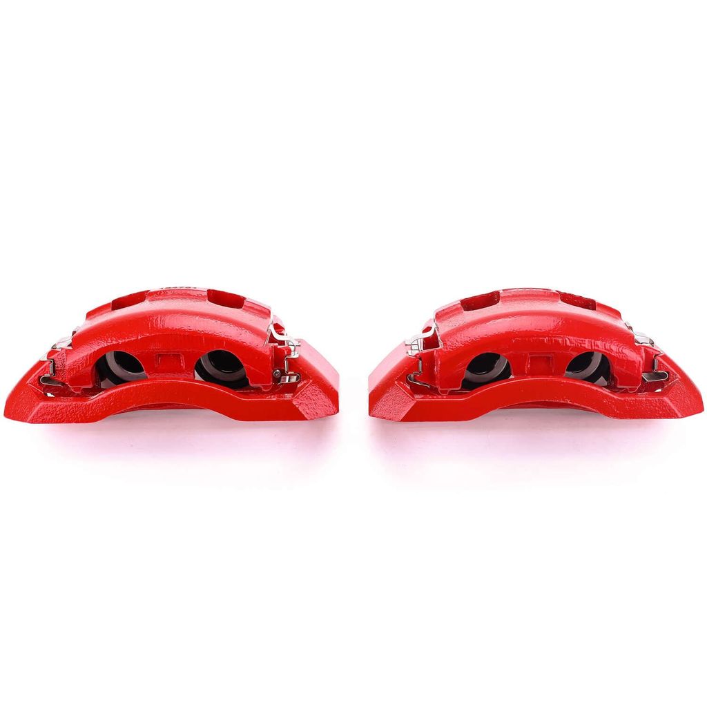 PowerStop S4760 - Disc Brake Caliper Set, Red, Powdercoated with Bracket
