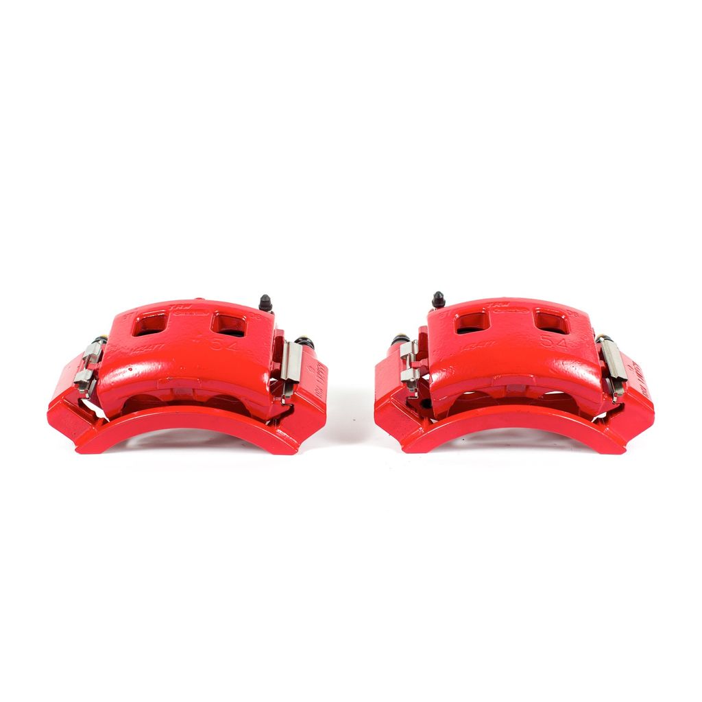 PowerStop S4762 - Disc Brake Caliper Set, Red, Powdercoated with Bracket